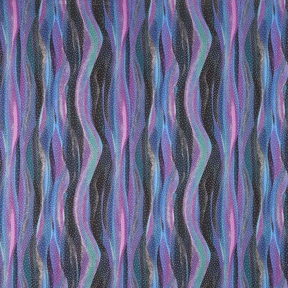 In the Moonlight - Stripes Evening Metallic Yardage