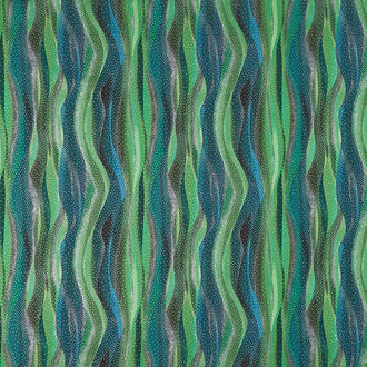 In the Moonlight - Stripes Forest Metallic Yardage