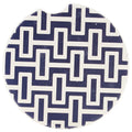 Indigo Patterns Car Coaster - Geometric
