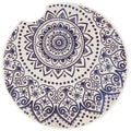 Indigo Patterns Car Coaster - Spiral Medallion