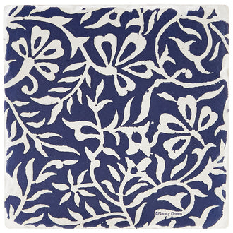 Indigo Patterns Coaster - Floral Vines