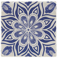 Indigo Patterns Coaster - Flower Burst Medallion