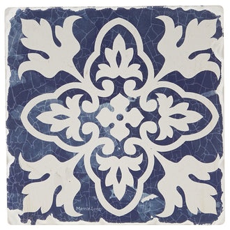 Indigo Patterns Coaster - Leaf Medallion