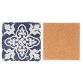 Indigo Patterns Coaster - Leaf Medallion