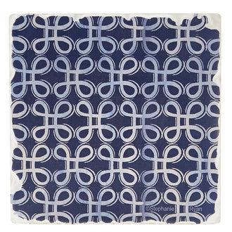 Indigo Patterns Coaster - Loops