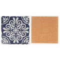 Indigo Patterns Coaster - Scroll Medallion