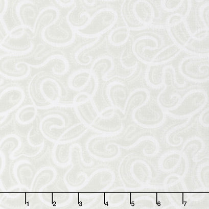 Infinity - Paisley Script Light Gray 108" Wide Backing