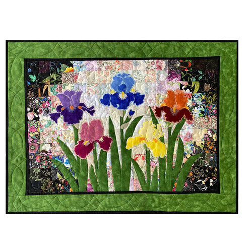 Iris Garden Watercolor Quilt Kit