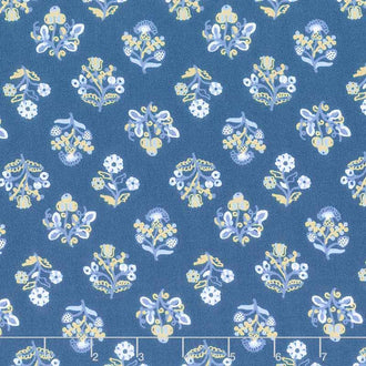 Isobel - Embroidery Navy Yardage