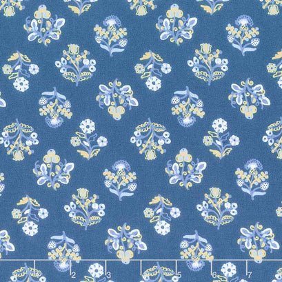 Isobel - Embroidery Navy Yardage