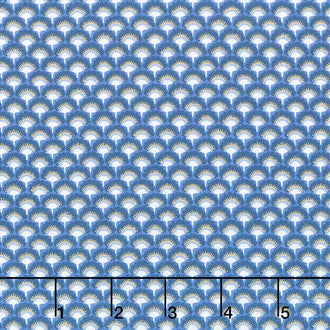 Isobel - Scallop Blue Metallic Yardage