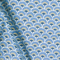 Isobel - Scallop Cornflower Metallic Yardage
