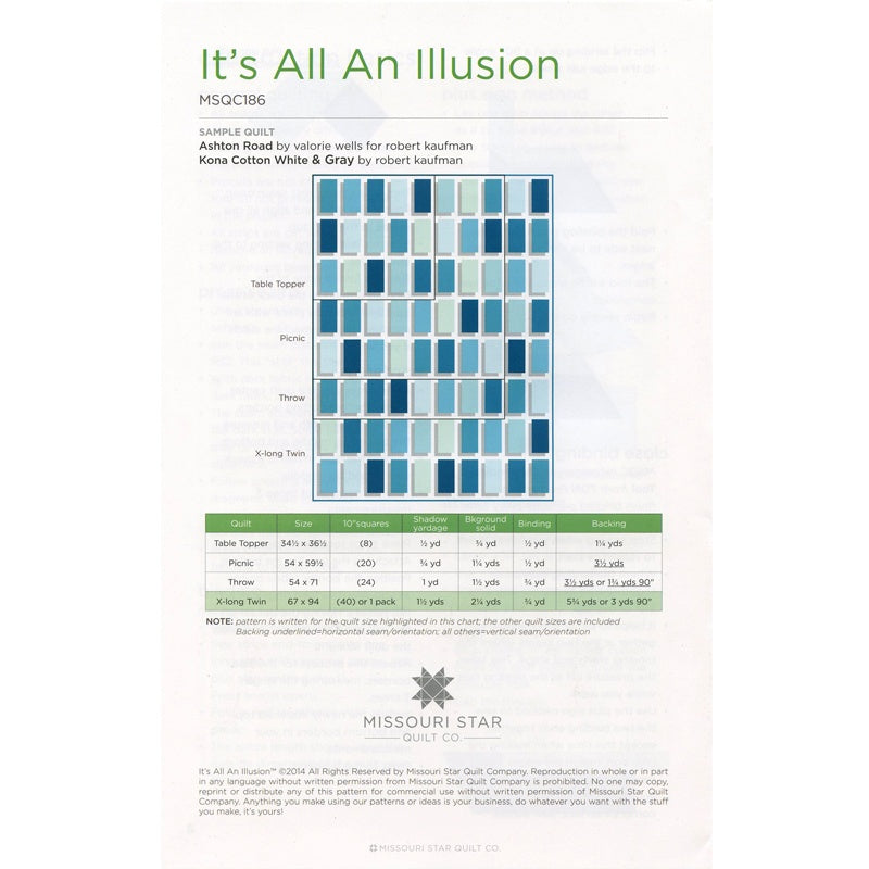 It's All An Illusion Pattern by Missouri Star