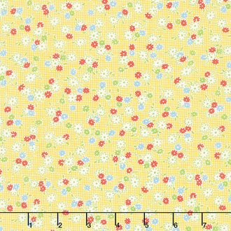 It's Elementary - Apron Floral Yellow Yardage
