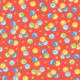 It's Elementary - Bubbles Red Yardage