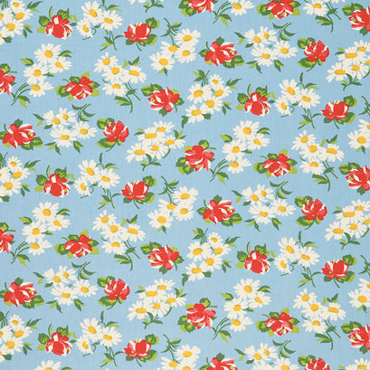 It's Elementary - Garden Blooms Blue Yardage