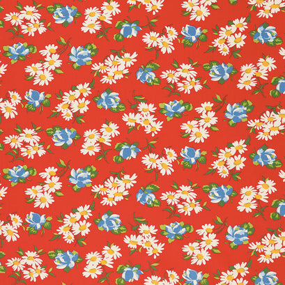 It's Elementary - Garden Blooms Red Yardage