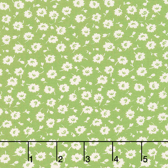 It's Elementary - Scattered Blossoms Green Yardage