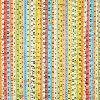 I've Got a Notion - Measuring Tapes White Multi Yardage