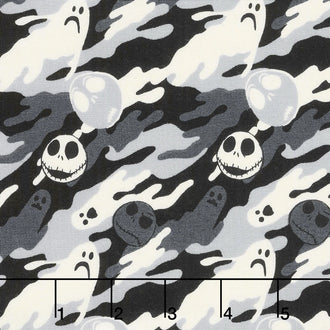 Jack is Back - Tim Burton's The Nightmare Before Christmas Ghostly Slate Yardage
