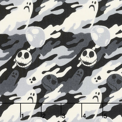 Jack is Back - Tim Burton's The Nightmare Before Christmas Ghostly Slate Yardage