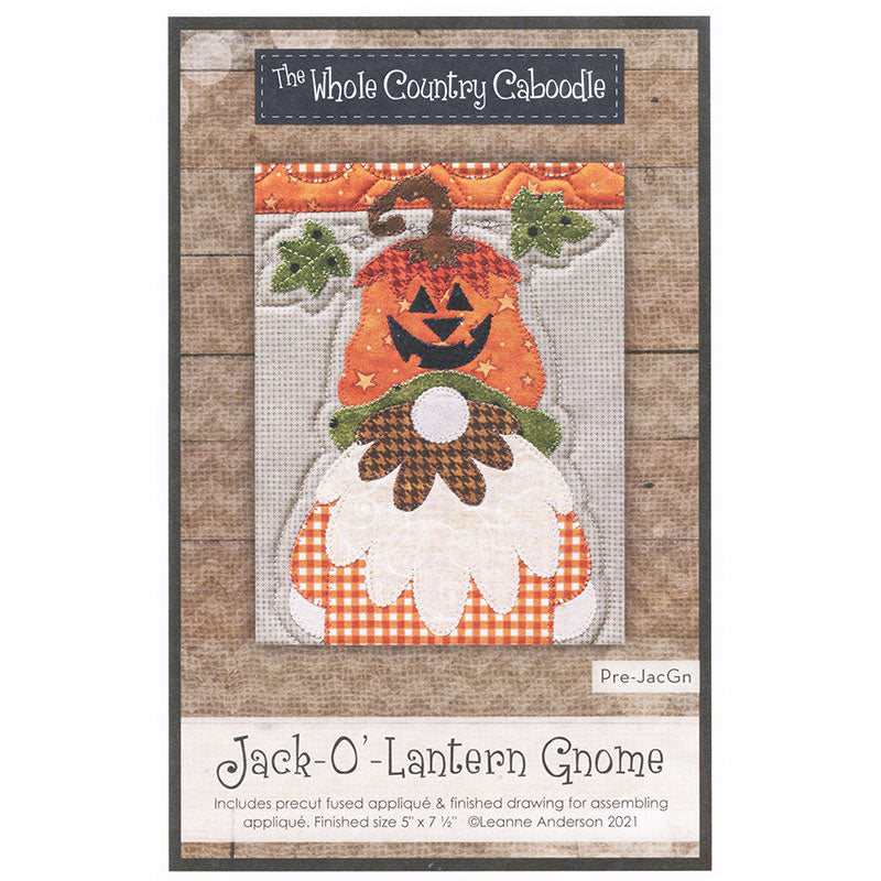 Jack O' Lantern Gnome Precut Fused Appliqué Pack
