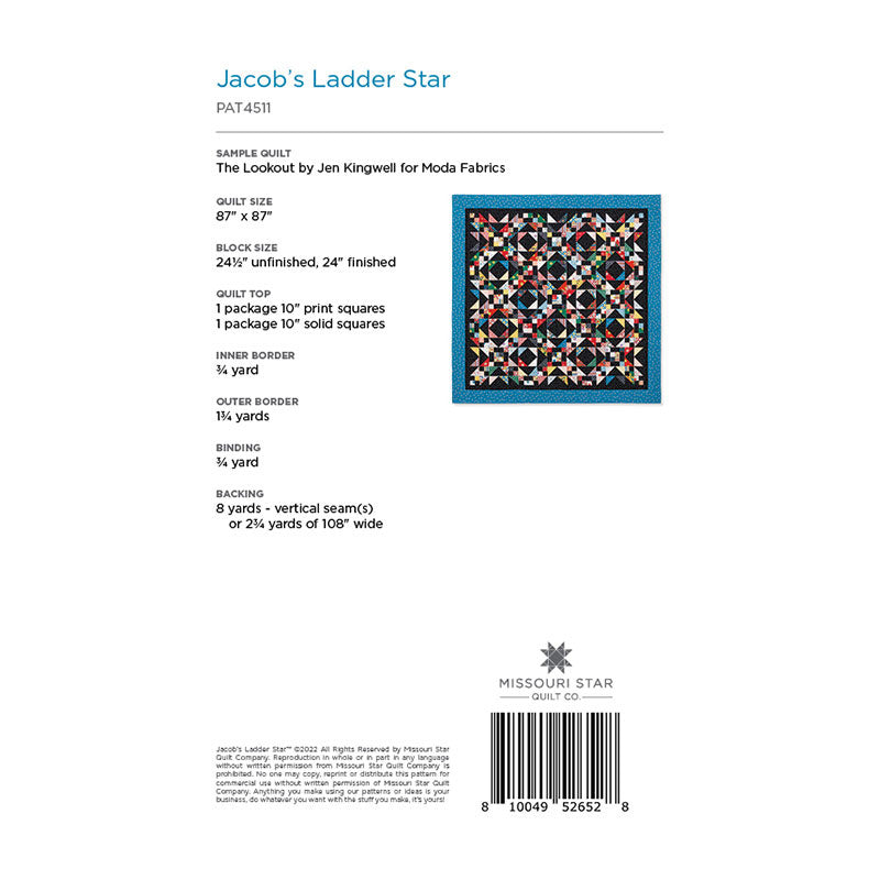 Jacob's Ladder Star Quilt Pattern by Missouri Star