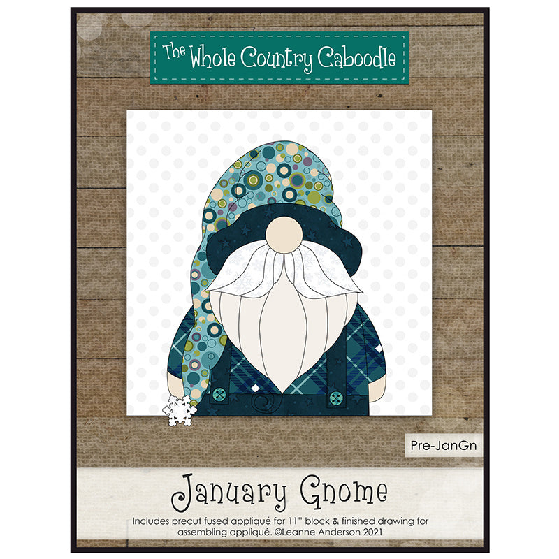 January Gnome Precut Fused Appliqué Pack