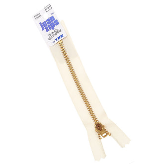 Jean Zipper 5" - White with Brass