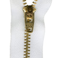 Jean Zipper 5" - White with Brass
