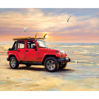 Jeep in the Wild - Jeep Red Digitally Printed Panel