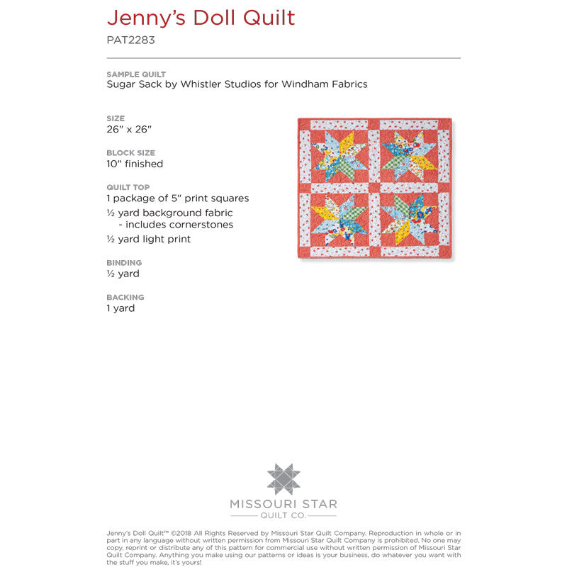 Jenny's Doll Quilt Pattern by Missouri Star Alternative View #1