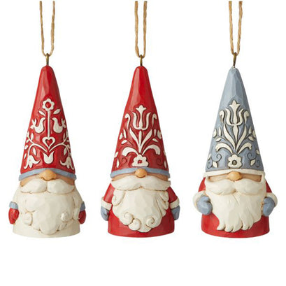 Jim Shore Heartwood Creek Nordic Mini Gnomes 3pc. Ornament Set
