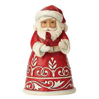 Jim Shore Heartwood Creek Pint Size Santa with Cardinal Figurine
