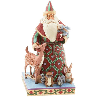 Jim Shore Heartwood Creek Santa's Creature Comforts Figurine