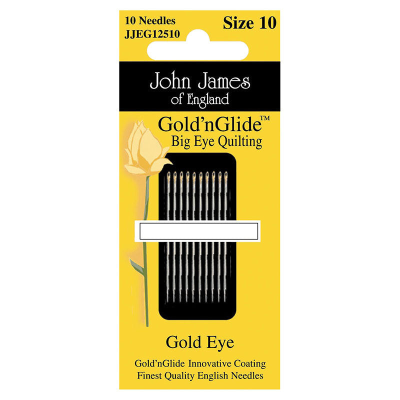 John James Gold'n Glide™ - Quilting Big Eye Size 10