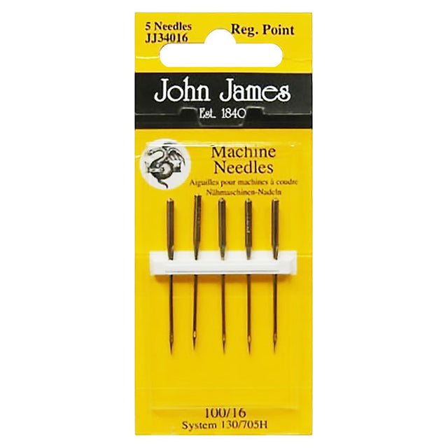 John James Machine Needles - Regular Sharp Point 16/100