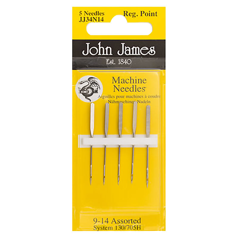 John James Machine Needles - Regular Sharp Point Assorted 9/70 and 14/90