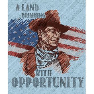 John Wayne Americana - John Wayne Blue Panel