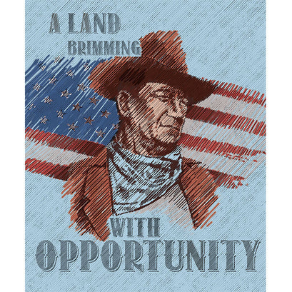 John Wayne Americana - John Wayne Blue Panel