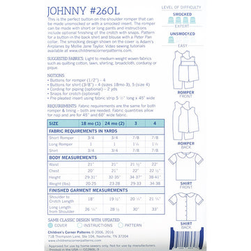 Johnny Romper Pattern Alternative View #1