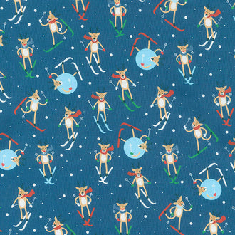 Jolly Season - Reindeer Midnight Yardage