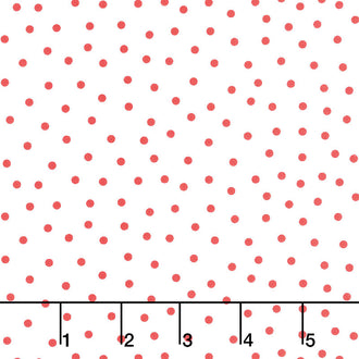 Joy - Festive Dot White Red Yardage