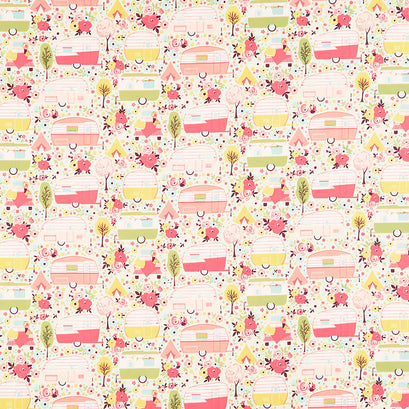 Joy in the Journey - Campers Cream Yardage