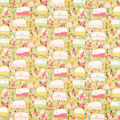 Joy in the Journey - Campers Olive Yardage