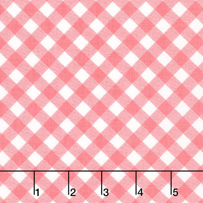 Joy in the Journey - Gingham Coral Yardage