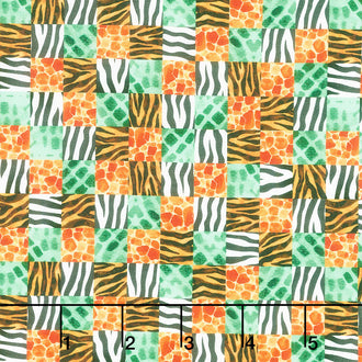 Jungle Friends - Jungle Squares Multi Yardage