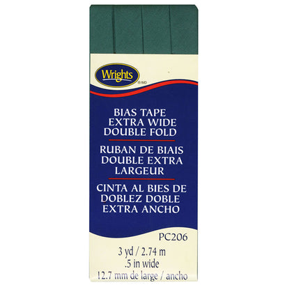 Wrights Jungle Green Bias Tape Extra Wide Double Fold
