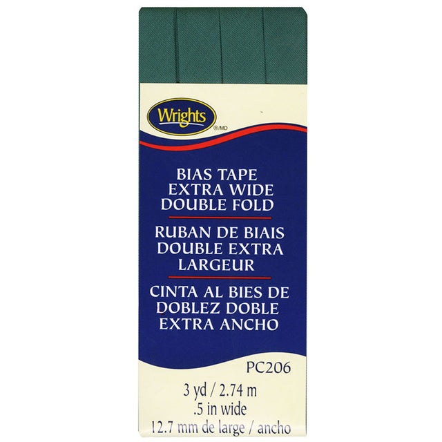 Jungle Green Bias Tape Extra Wide Double Fold