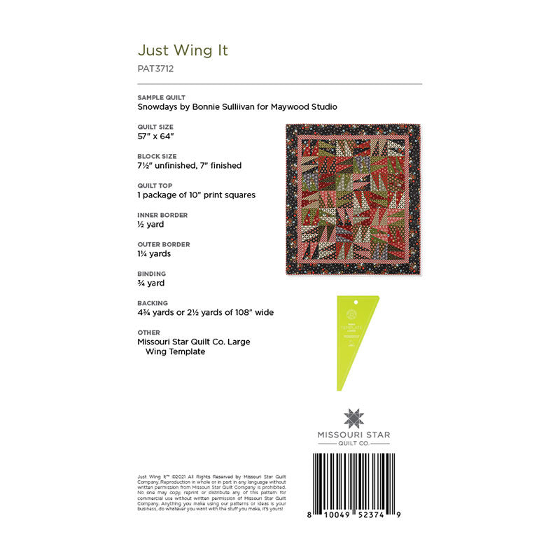 Just Wing It Quilt Pattern by Missouri Star